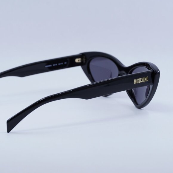 Moschino MOS006/S 0807 IR Sunglasses Black Cat Eye Frame, Grey Lenses - Picture 11 of 13